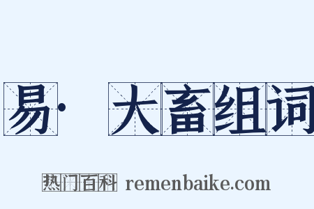 易·大畜组词是什么意思的图片